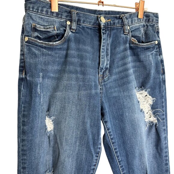 Blank NYC Distressed High Rise Jeans Size 29Ankle Length Cotton Blend Destroyed - Picture 9 of 9
